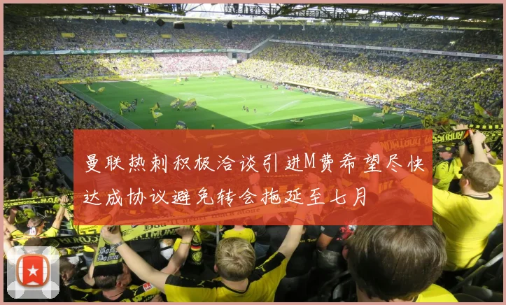 曼联热刺积极洽谈引进M费希望尽快达成协议避免转会拖延至七月